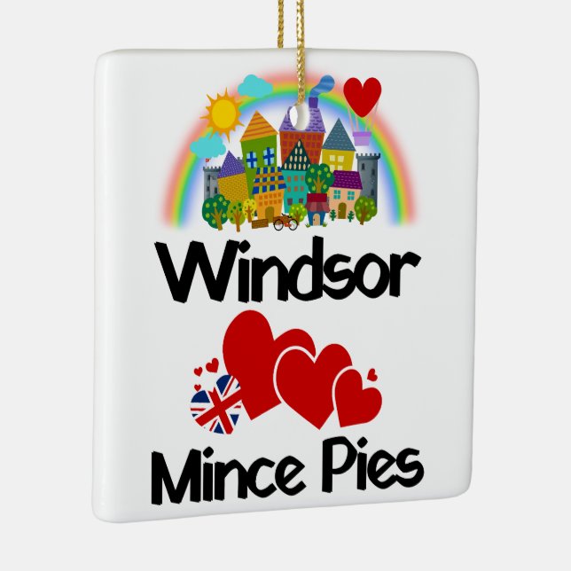 Windsor, Berkshire UK Lieben Mince Pies Keramikornament (Rechts)