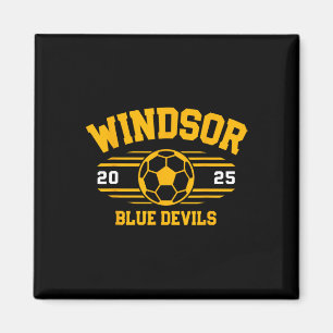 Windsor Blue Devils Fußballrechnung 2025 Magnet