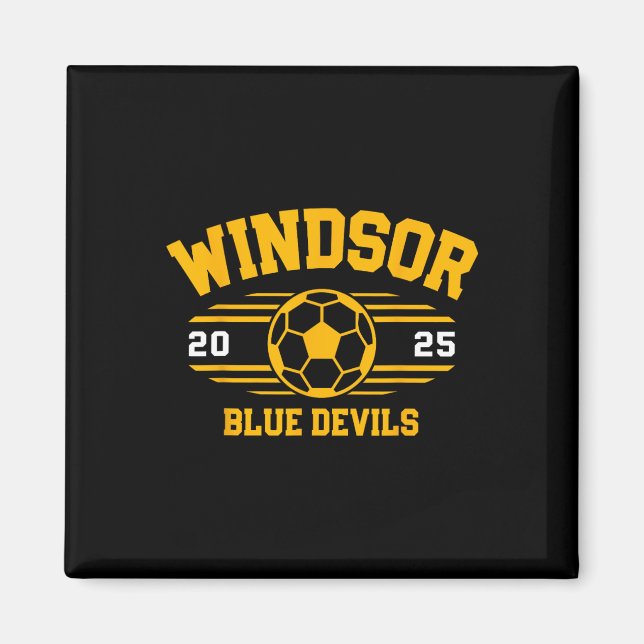Windsor Blue Devils Fußballrechnung 2025  Magnet (Vorne)