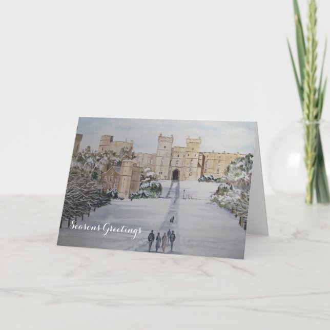 Windsor Castle der Jahreszeit Feiertagskarte (Vorderseite)
