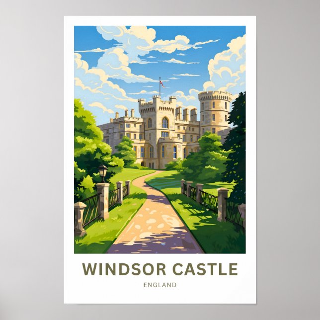Windsor Castle England Travel Print Poster (Vorne)
