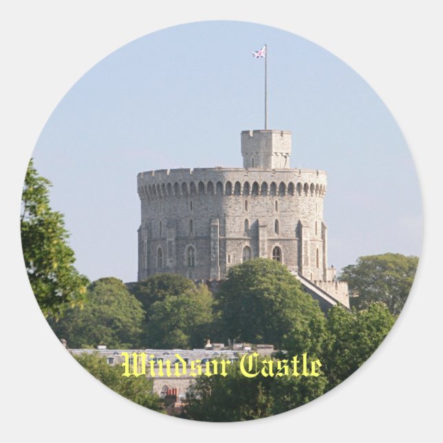 Windsor Castle Runder Aufkleber (Vorderseite)
