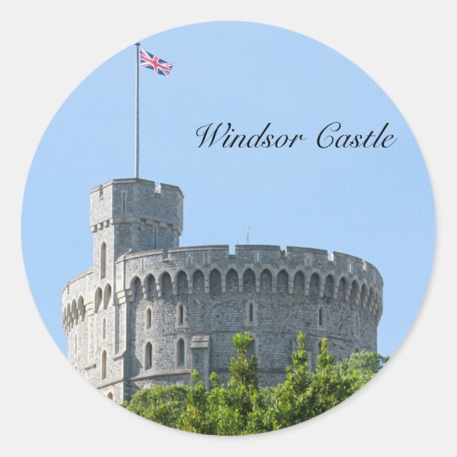 Windsor Castle Runder Aufkleber (Vorderseite)