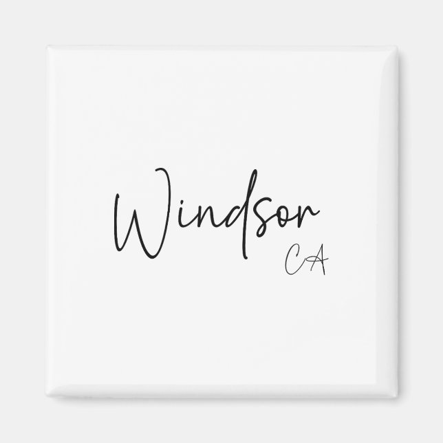 Windsor Kalifornien Ca Retro  Magnet (Vorne)