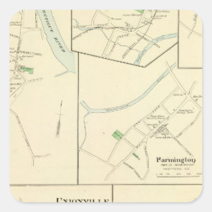 Windsor Locks Quadratischer Aufkleber