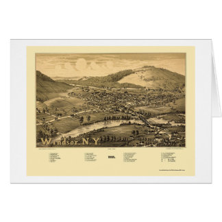 Windsor, NY panoramische Karte - 1887