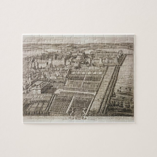 Windsor Schloss, graviert von Johannes Kip (Horizontal)