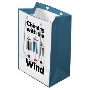 Windspiel-Design, das mit dem Wind Musik erklingt Mittlere Geschenktüte