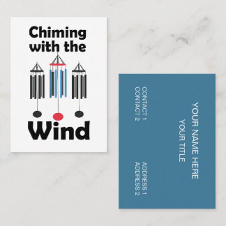 Windspiele, die im Wind klingen Klangtherapie Visitenkarte