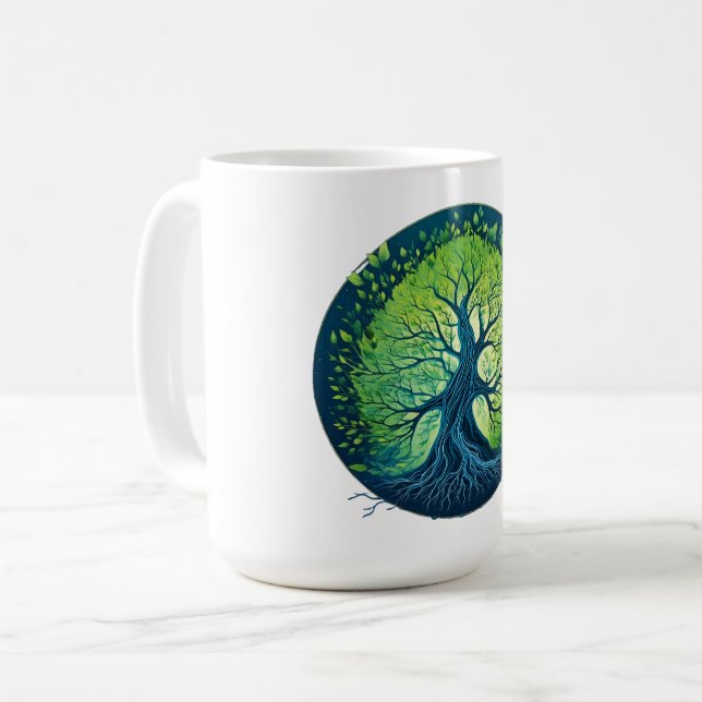 Windspieße: Die Essenz des Baumes Kaffeetasse (Vorderseite Links)