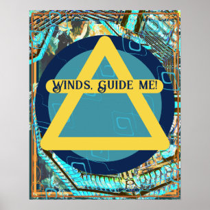 Windstifte lenken mich Luftsymbol Poster