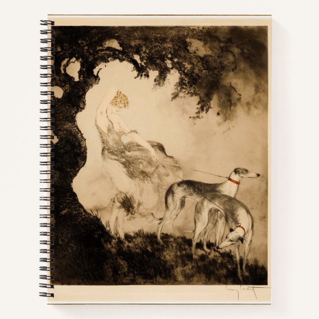 Windstoß von Louis Icart Notizbuch (Vorderseite)