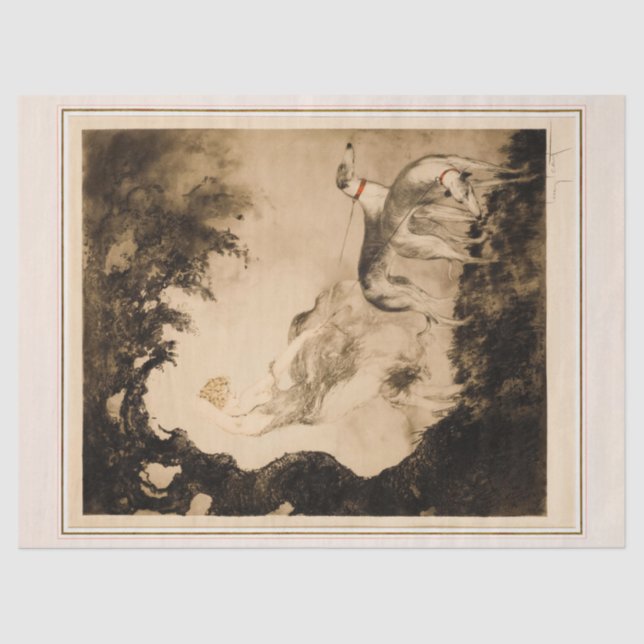 Windstoß von Louis Icart Seidenpapier (Vorderseite)