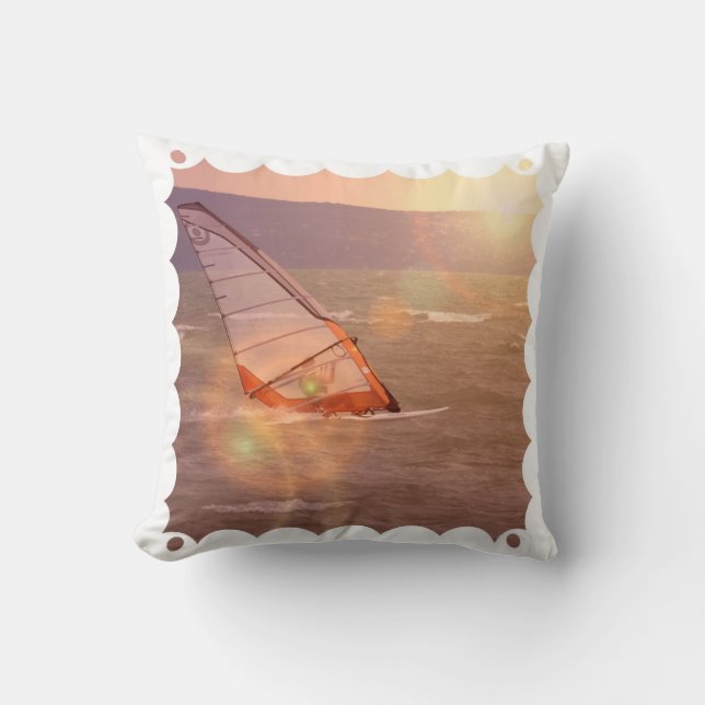 Windsurf Entwurfs-Kissen Kissen (Vorderseite)