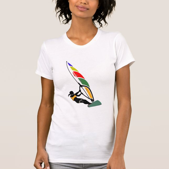 Windsurf mit Aufregung T-Shirt (Vorderseite)