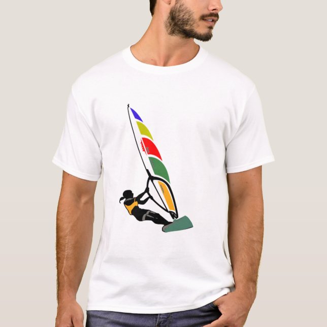 Windsurf mit Aufregung T-Shirt (Vorderseite)