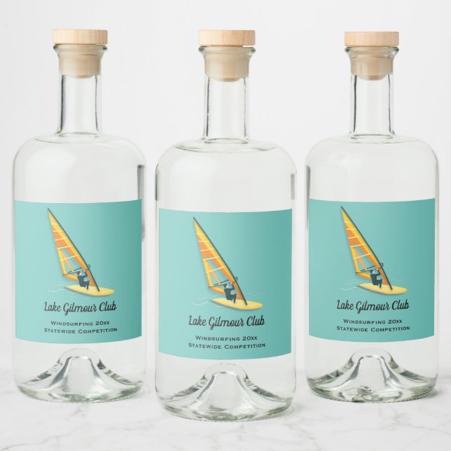 Windsurfen Alkoholflaschenetikett (Flaschen)