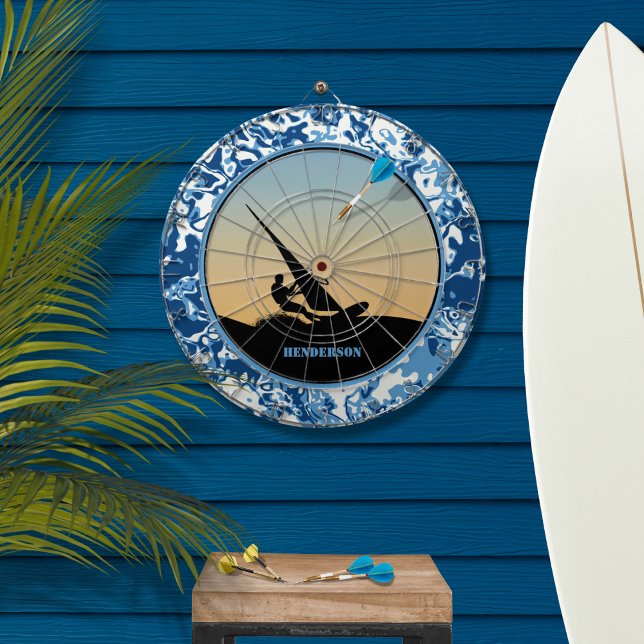 Windsurfen auf Ozeanwellen Dartscheibe (Von Creator hochgeladen)