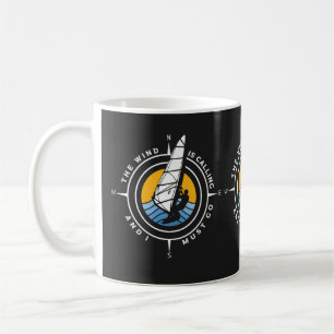 Windsurfen, der Wind ruft und ich muss gehen Kaffeetasse