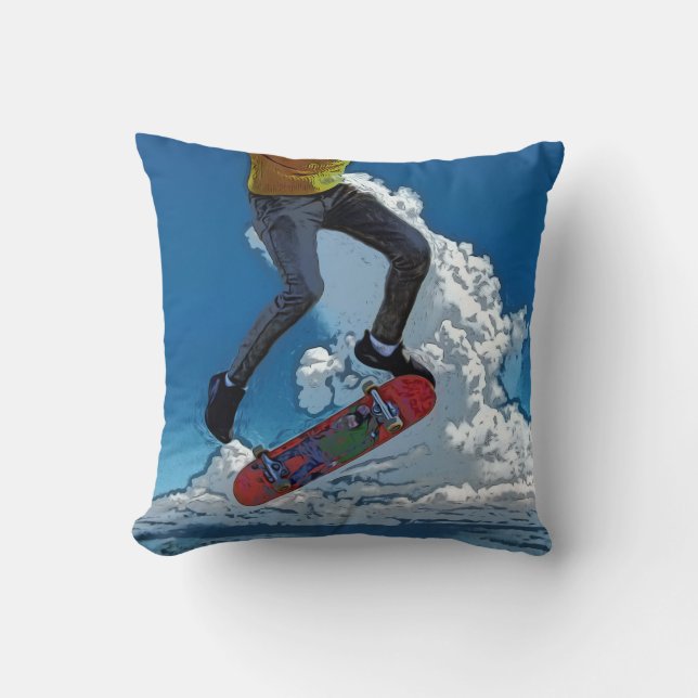 Windsurfen - Fleece für Skateboarder Kissen (Vorderseite)