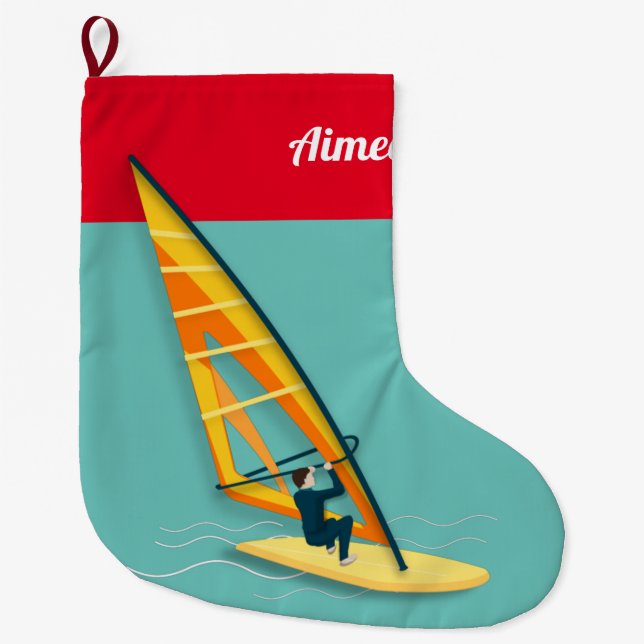 Windsurfen Großer Weihnachtsstrumpf (Vorderseite)