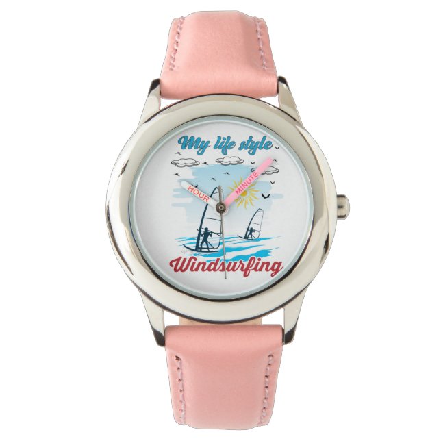 Windsurfen ist mein Lebensstil Armbanduhr (Vorderseite)