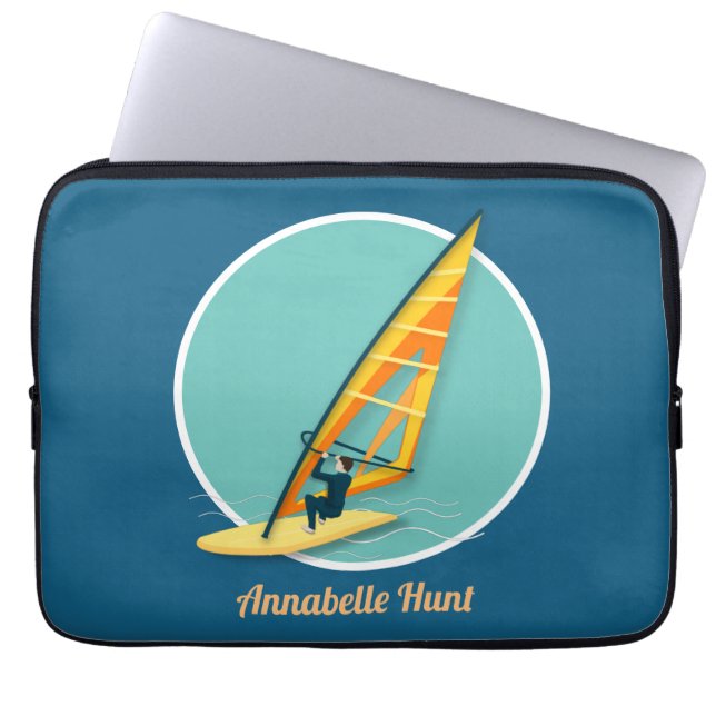 Windsurfen - Laptop-Sieb Laptopschutzhülle (Vorderseite)