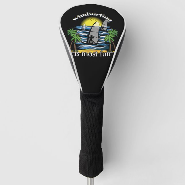 Windsurfen macht Spaß Golf Headcover (Vorderseite)