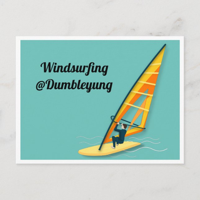 Windsurfen Postkarte (Vorderseite)