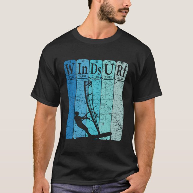 Windsurfen Regelmäßige Tischelemente Windsurfunter T-Shirt (Vorderseite)