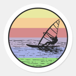 Windsurfen Runder Aufkleber