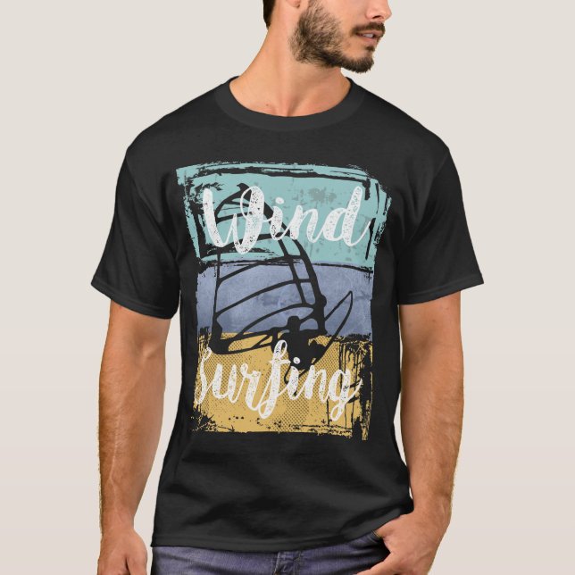 Windsurfen Vintag Retro Windsurfen T-Shirt (Vorderseite)