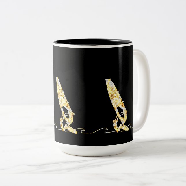 WINDSURFEN ZWEIFARBIGE TASSE (VorderseiteRechts)