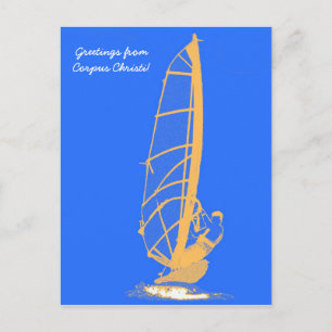 Windsurfer, Grüße von Corpus Christi! Postkarte