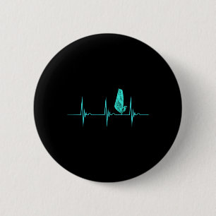 Windsurfer Heartbeat Ekg Pulswasser Sport Windsur Button