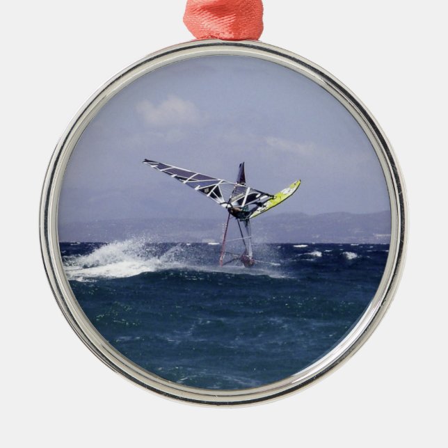 Windsurfer in der Luft-Verzierung Ornament Aus Metall (Vorne)