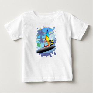 WindSurfer on Ocean Waves Baby T - Shirt