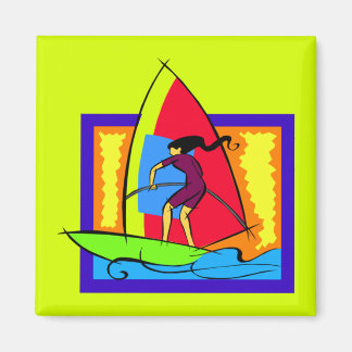 Windsurfer-Ozeansportler Surf Waves Magnet