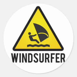 Windsurfer Runder Aufkleber