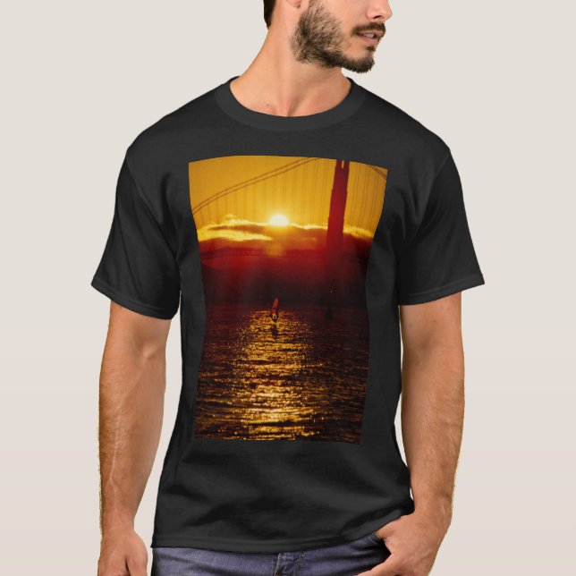 WindSurfer Silhouette von Sunset T - Shirt (Vorderseite)