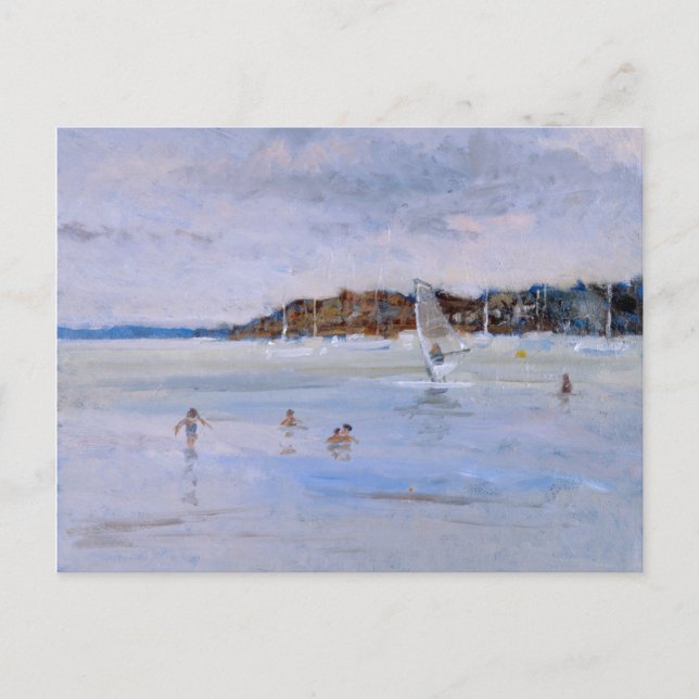 Windsurfer und Bathers Postkarte (Vorderseite)