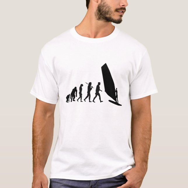 Windsurfers-Windsurfing Evolution Sailboard Wind T-Shirt (Vorderseite)