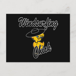 Windsurfing Chick #4 Postkarte