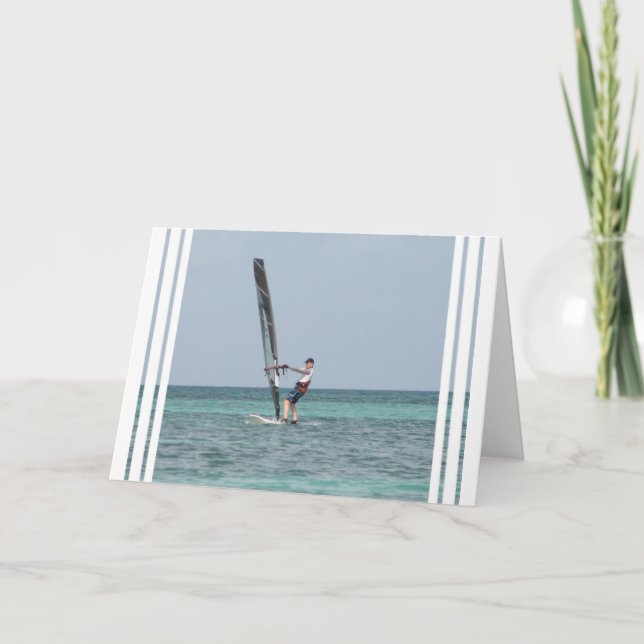 Windsurfing Grundlagen-Gruß-Karte Karte (Vorderseite)