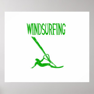 windsurfing grüner Sport copy.png des Textes v3 Poster