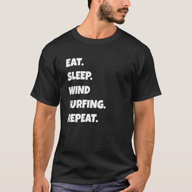 Windsurfing PNG Sleep Sport Wiederholung für Männe T-Shirt (Vorderseite)