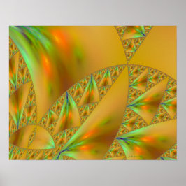 Windsurfing Sierpinski Triangle Fractal Art Print Poster