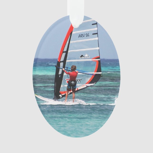 Windsurfing Spaß Ornament (Vorderseite)