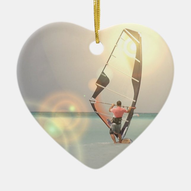 Windsurfing Sport-Verzierung Keramikornament (Vorne)