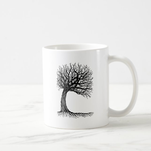 windswept Baum des Lebens Kaffeetasse (Rechts)